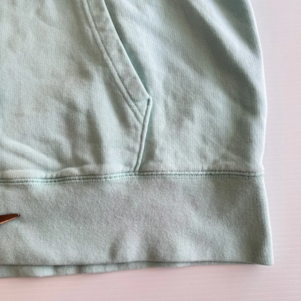 Vtg American Eagle Bonfire Hoodie M Seafoam Palm Tree‎ Graphic Y2K Pullover